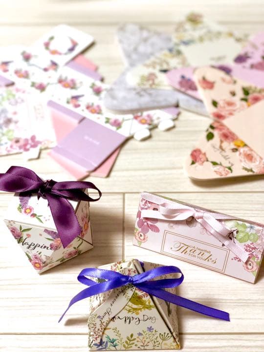 [6種組み合わせ可] プチギフト ラッピング ボックス  リボン #バレンタイン