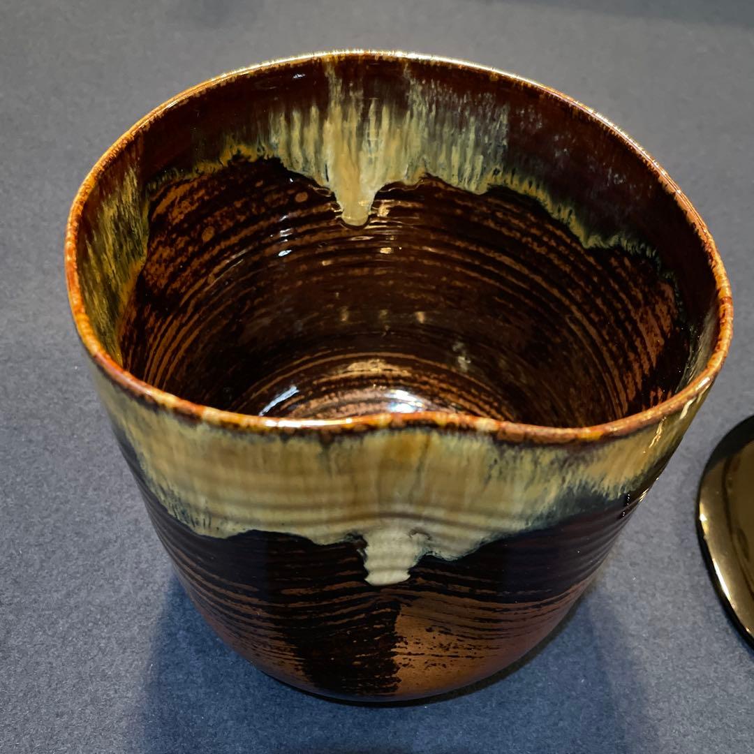 遠州七窯の一つでもある『高取焼の水指』【鬼丸 雪山】の作品です。共箱※美品茶道具