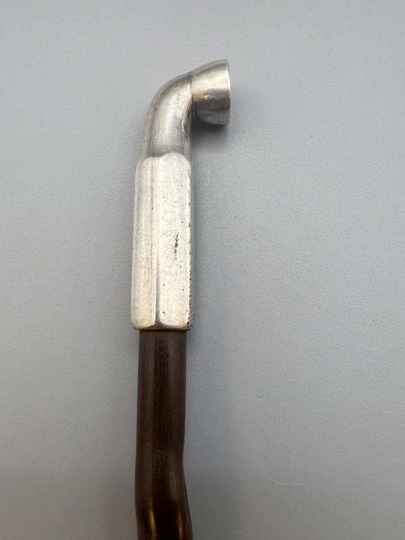 【海】純銀煙管　六角形　キセル　純刻印　銀細工　アンティーク　重量約34g