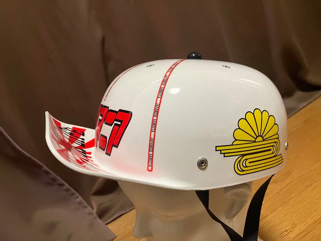 年末価格！キャップ型ヘルメット　角ツバ　コール　旧車　旭日　日章