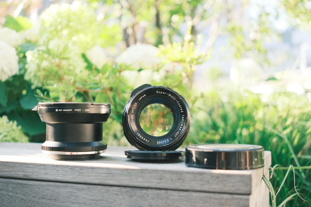 Pentax Takumar 105mm f2.4 GFXマウントアダプター付き