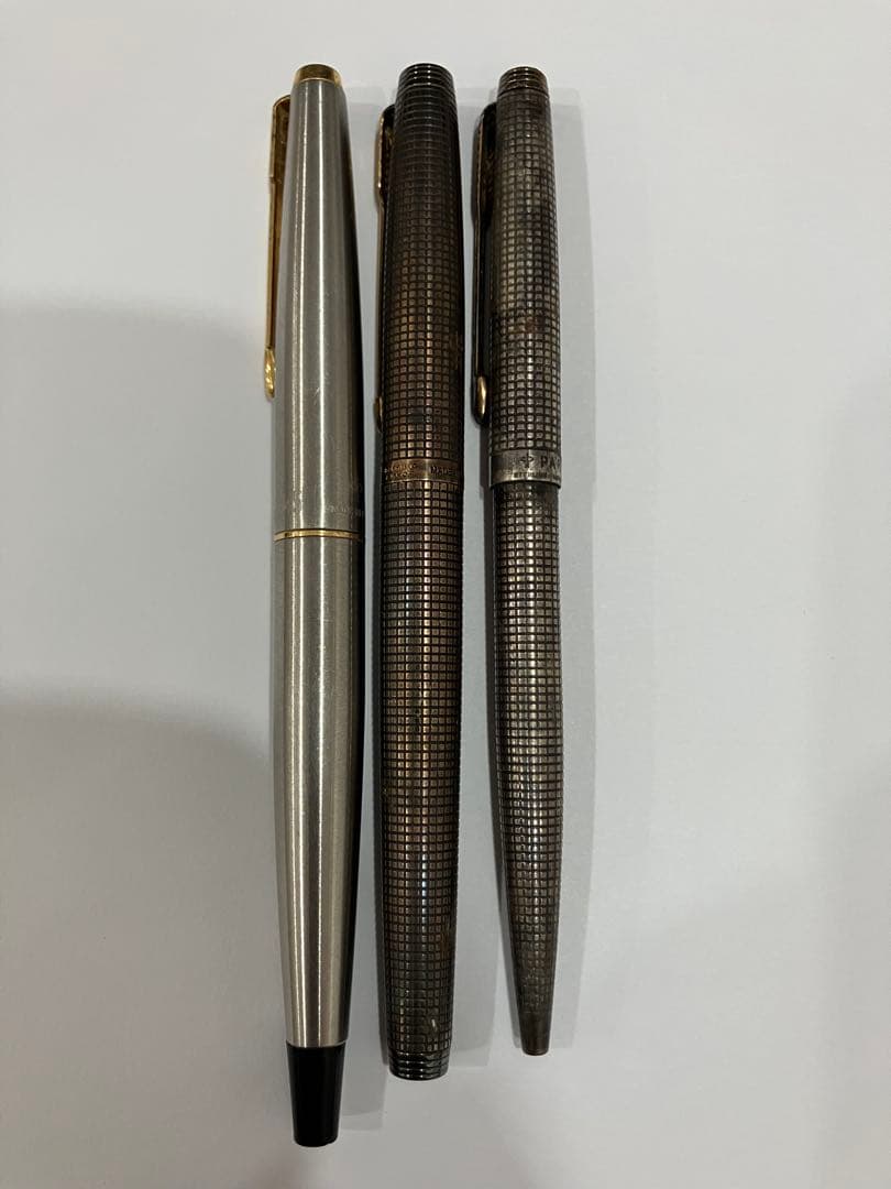 万年筆 PARKER 750 刻印 3本 まとめ レトロ シルバー パーカー