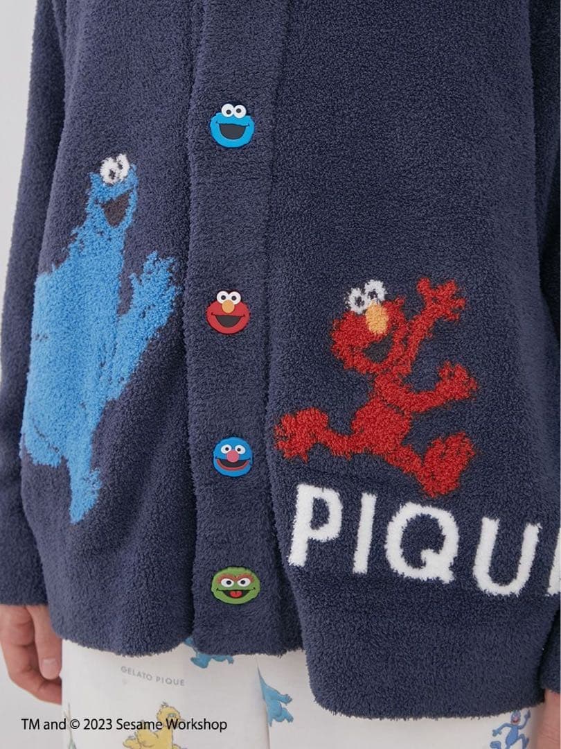レア♡ジェラートピケ♡SESAME STREET ショールカーディガン XL