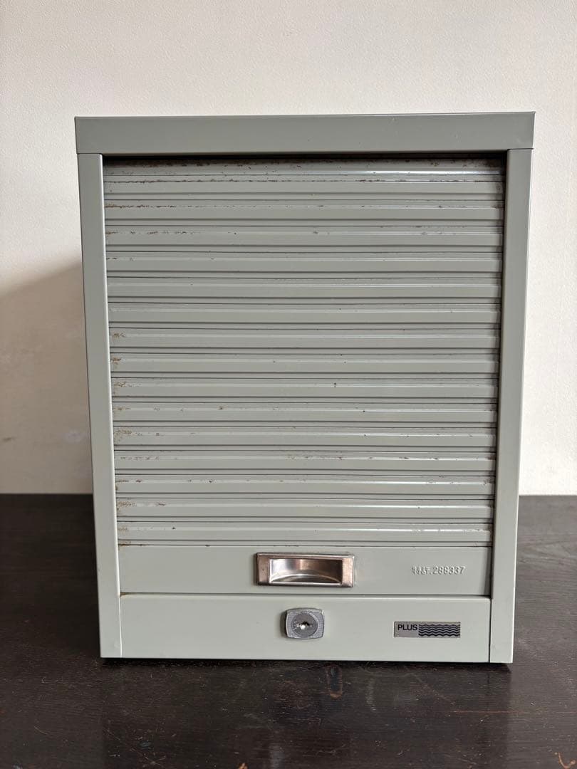 昭和レトロ PLUS 5段 スチール製レターケース 引出し 書類ケース 収納棚