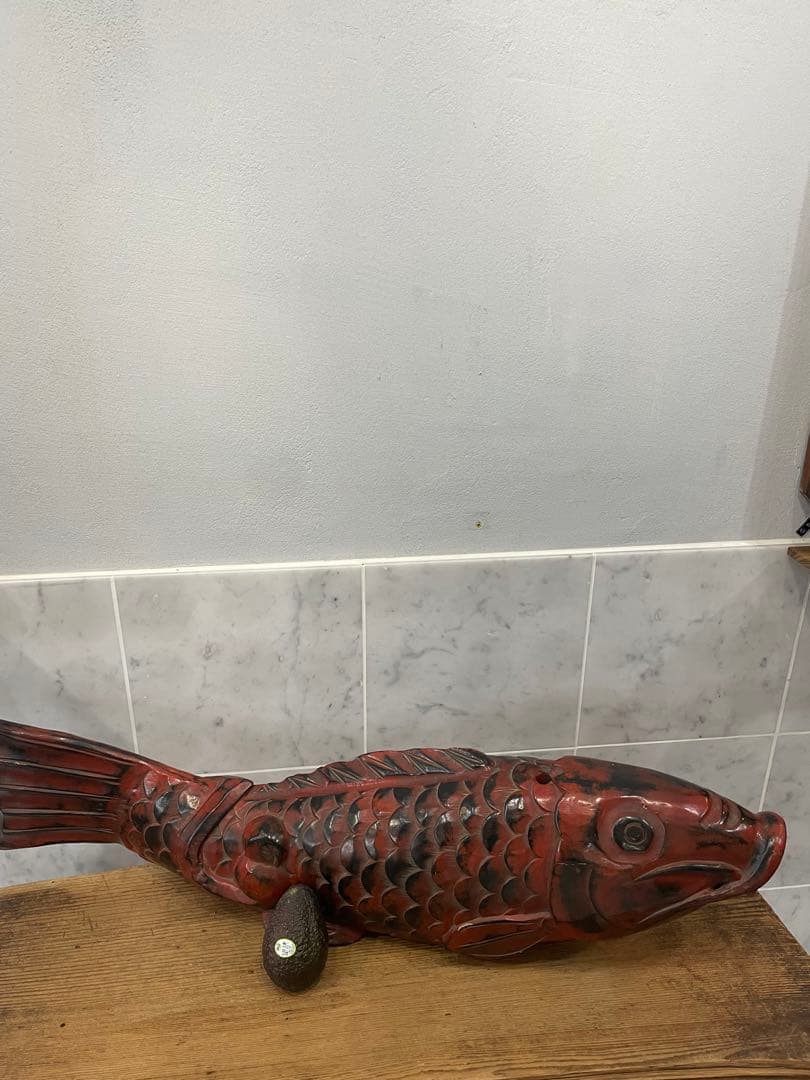 民藝　作家物　工芸品　鯉　超特大　ビンテージ