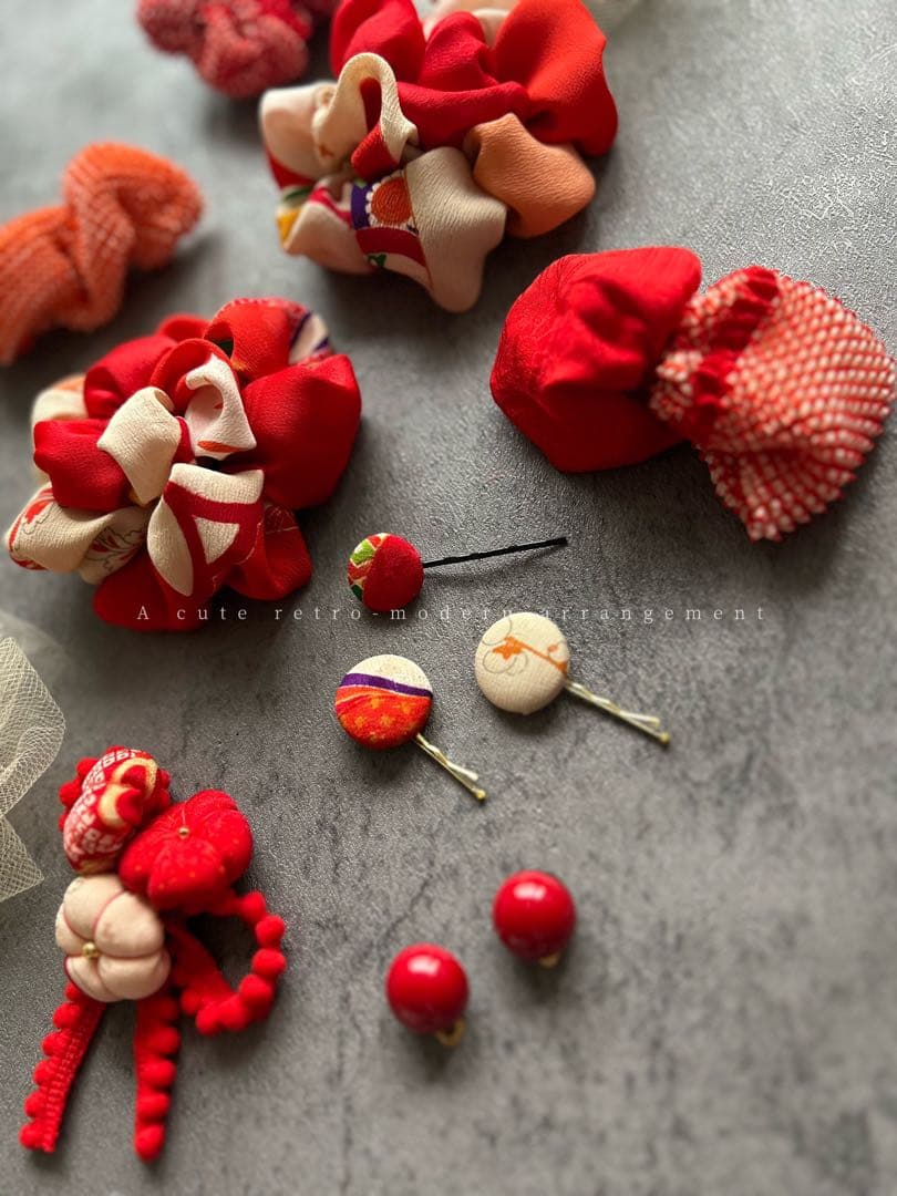 み*さ様 七五三　七五三髪飾り　ヘッドドレス　着物髪飾り　リメイク髪飾り 031