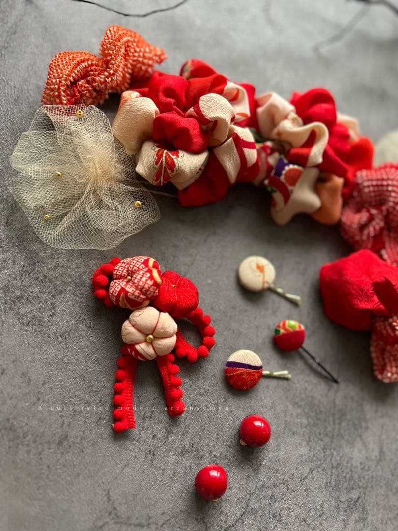 み*さ様 七五三　七五三髪飾り　ヘッドドレス　着物髪飾り　リメイク髪飾り 031