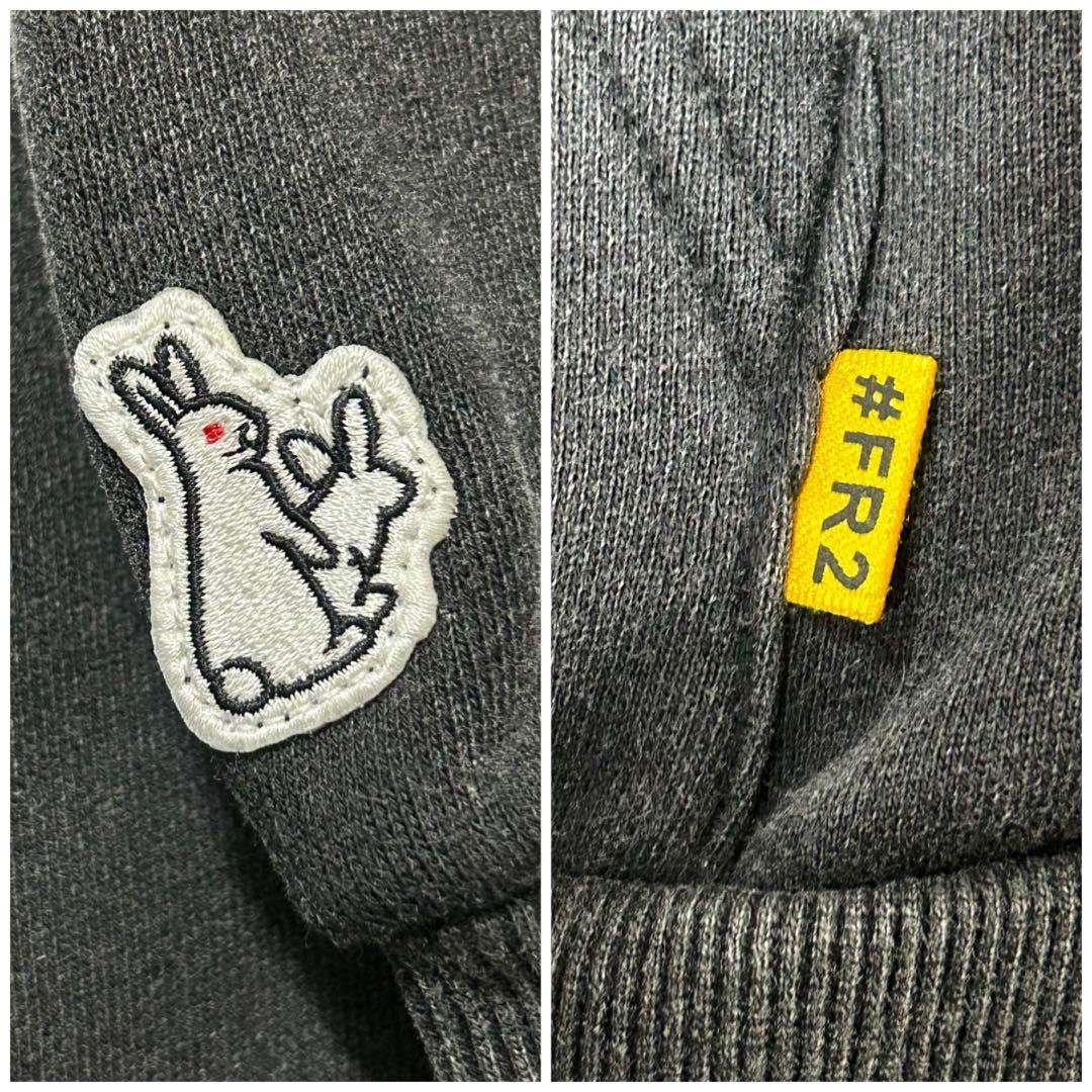 極美品 FR2 両面刺繍 パーカー スーベニア 頭狂色情兎 希少 XL