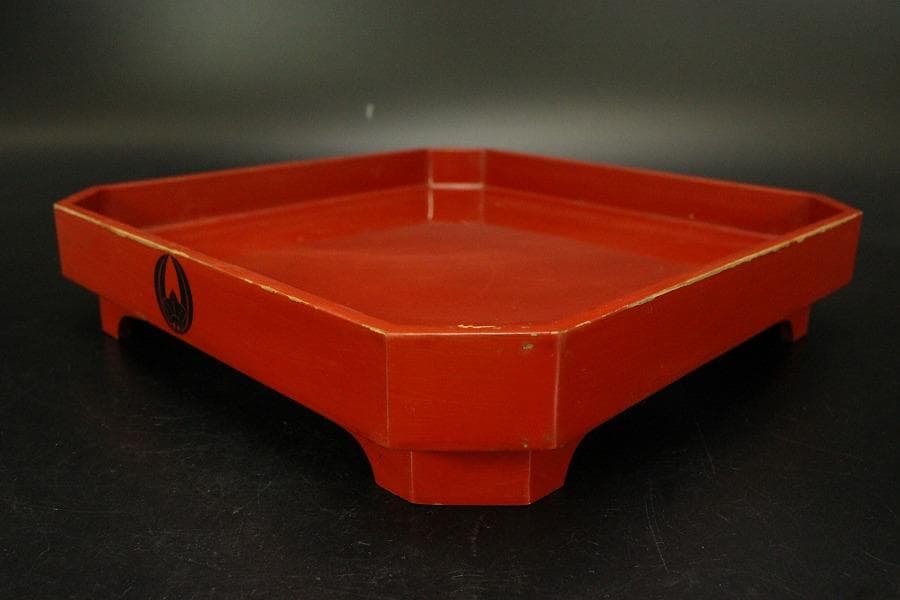 中国美術 色絵 女人紋 筆架 香合 六件 朱塗盆 文房四宝 まとめて(A726)