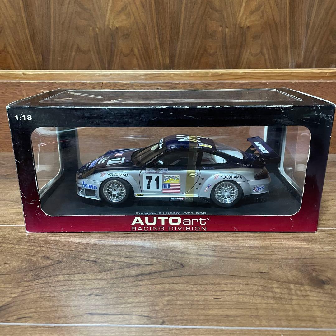 絶版未展示品 オートアート1/18ポルシェ911(996)GT3 RSR2005