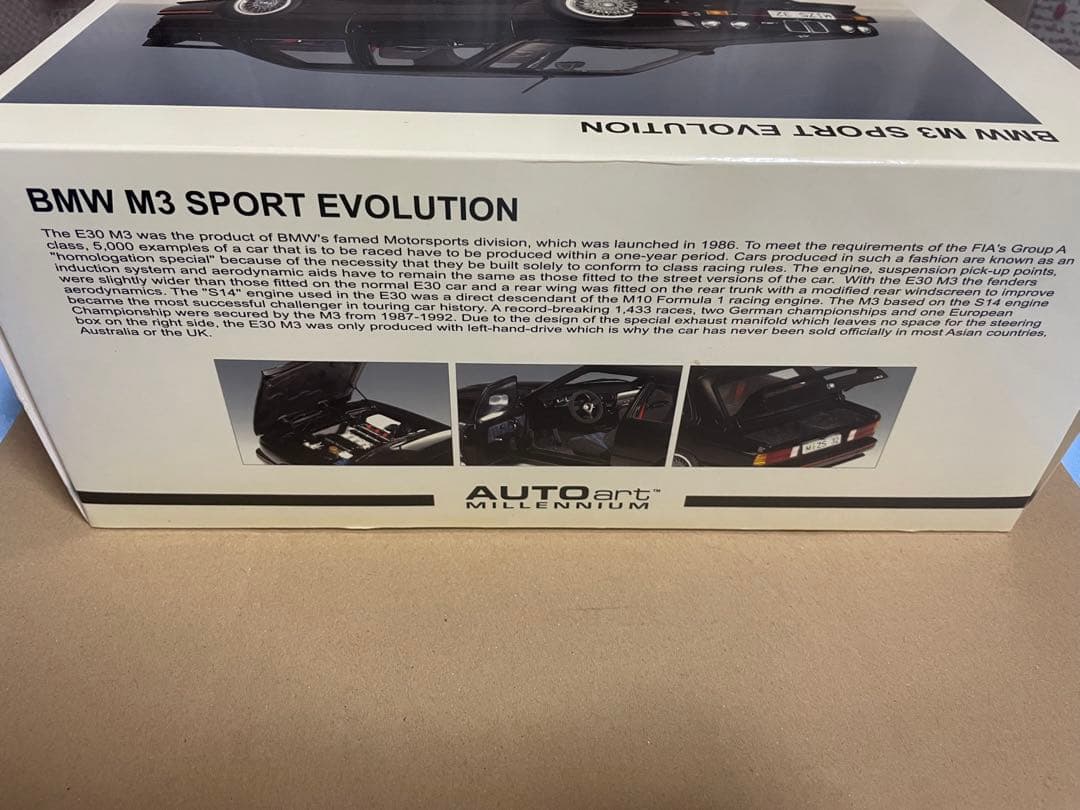 自動車 BMW M3 SPORT EVOLUTION 1/18 AUTOART