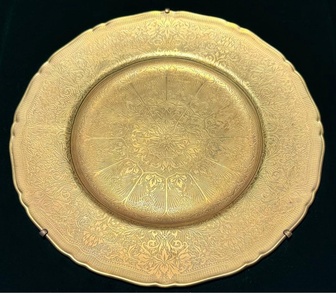 【希少1951年製】 Worcester 金彩キャビネットプレート 額