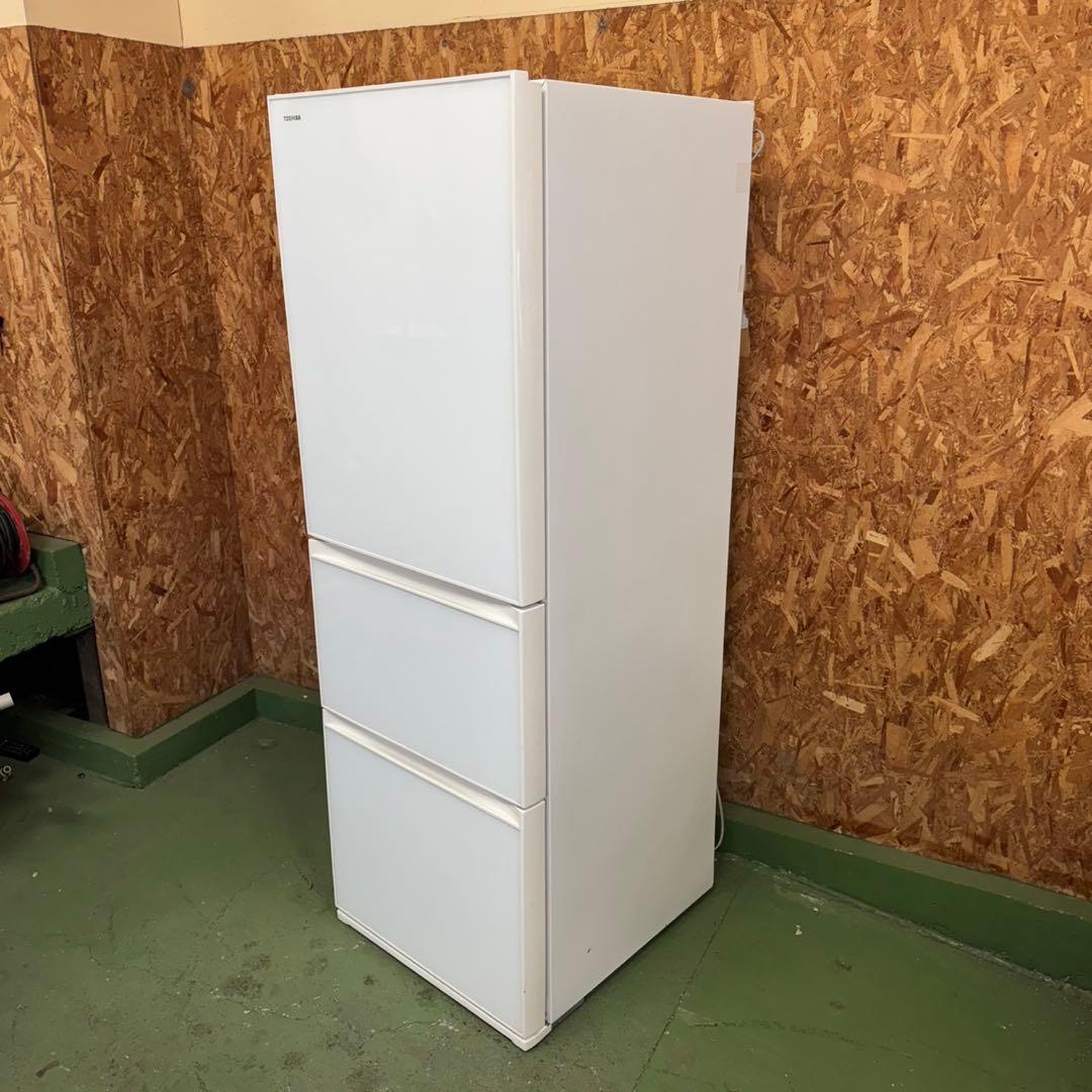 313 大型冷蔵庫　左開き　300L〜400L 自動製氷機付　鏡面デザイン　格安