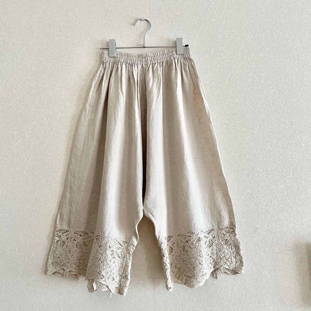 Vias Blomme コルトレイクリネン　バテンレース　サルエルパンツ