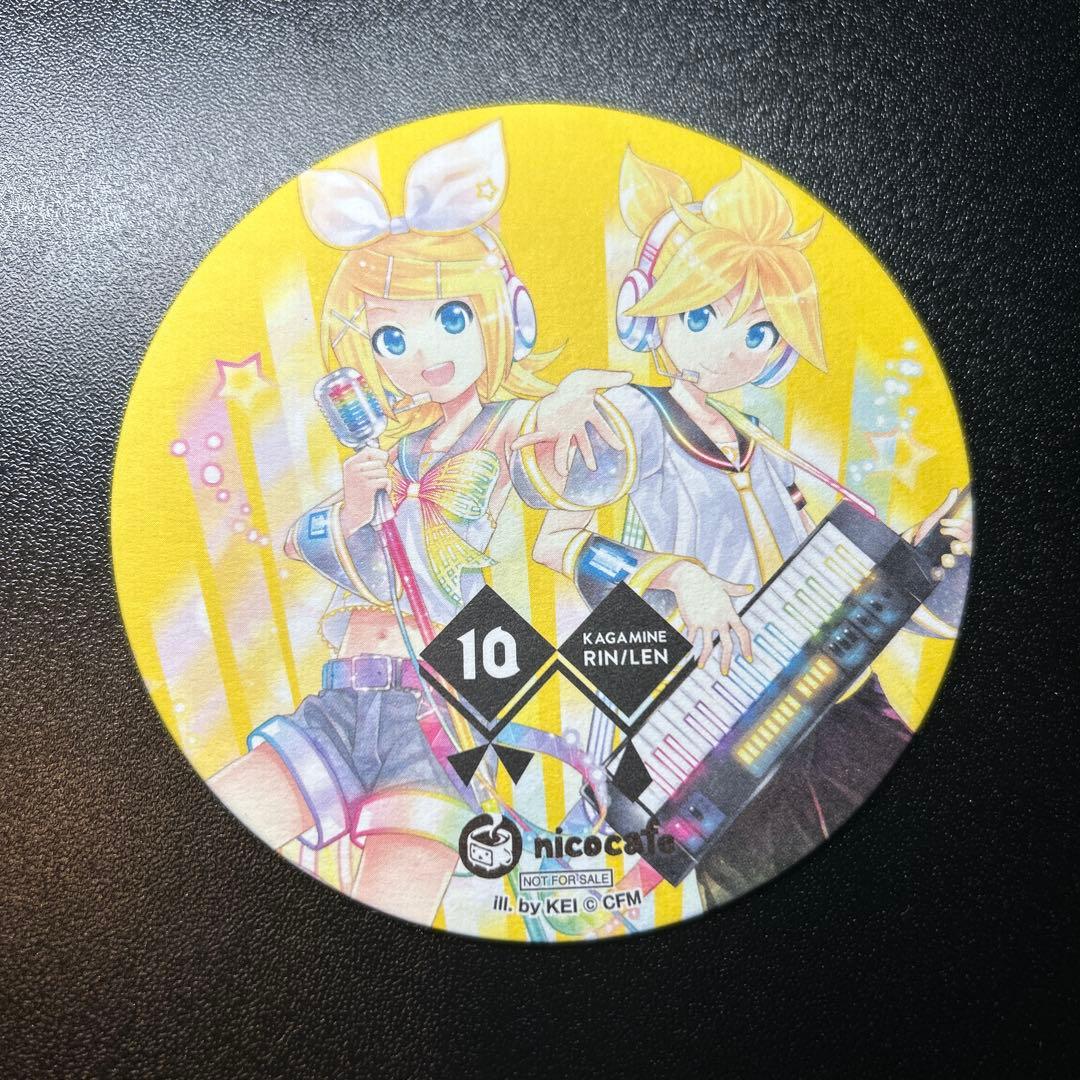 鏡音リン 鏡音レン 10th Anniversary ニコカフェ コースター