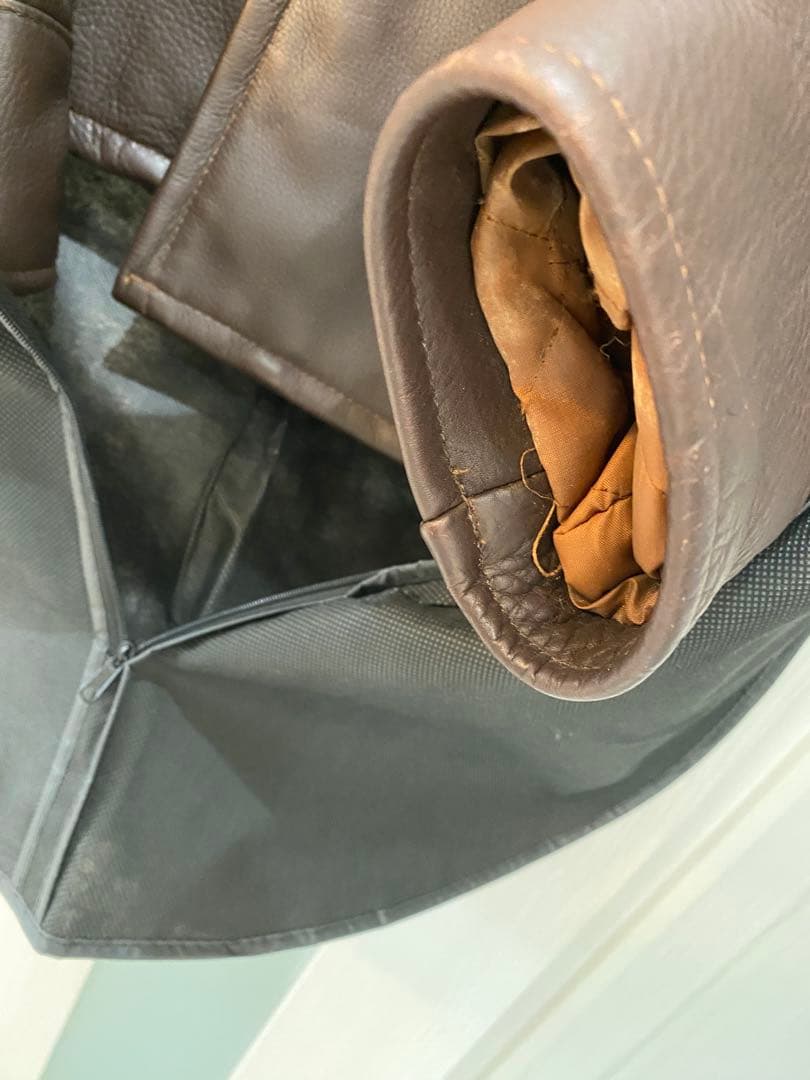 【値下】Schott シングルライダースジャケット サイズ38 ダークブラウン