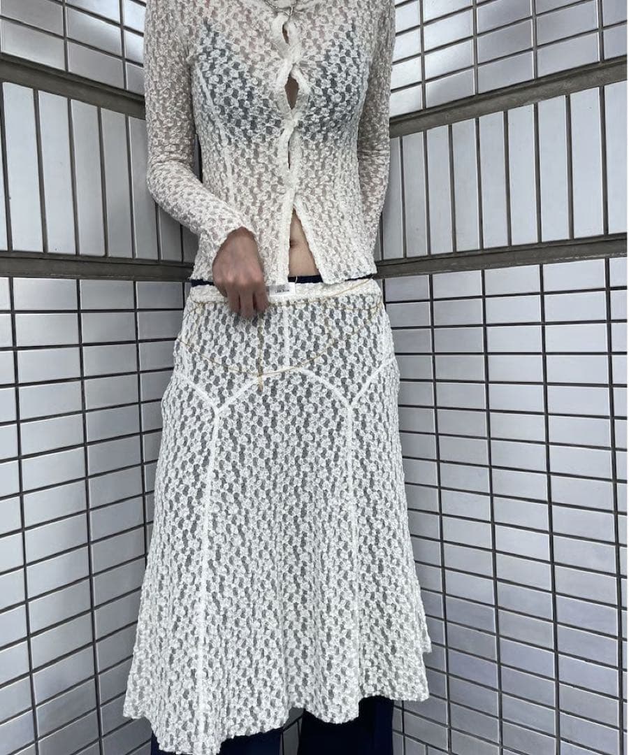 スカート \"Organic Shrink Lacee Panel Skirt\"