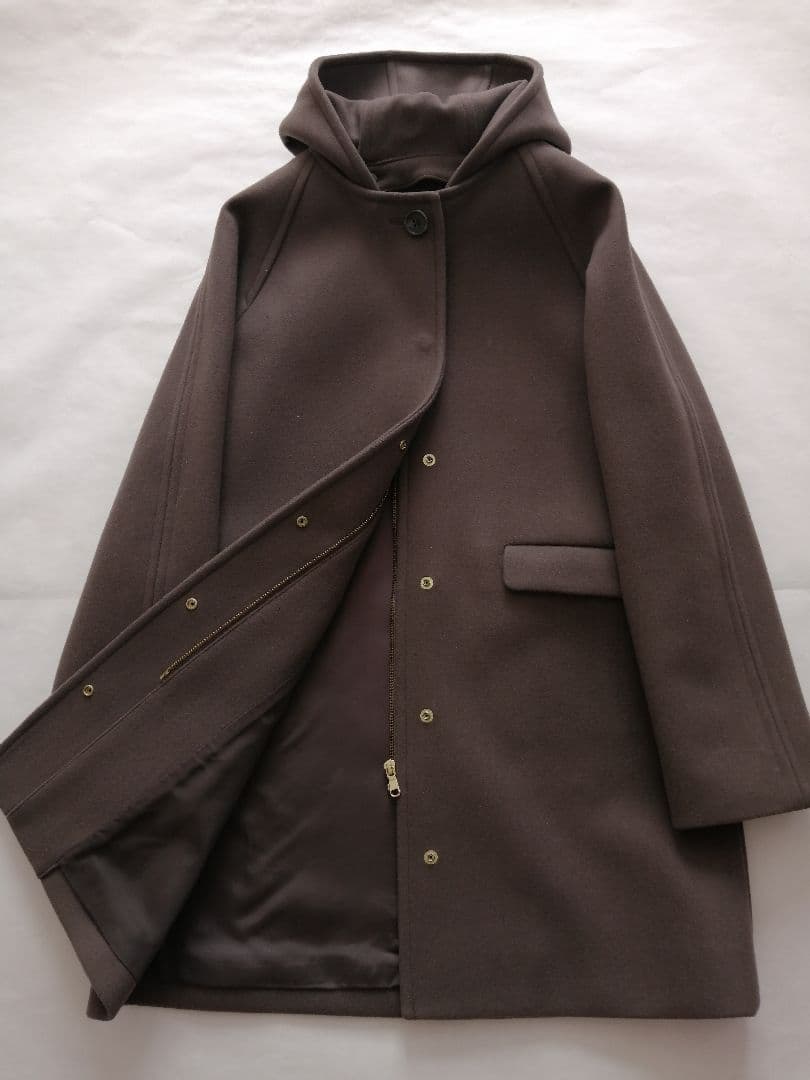 SHIPS ブラウン フード付き コート