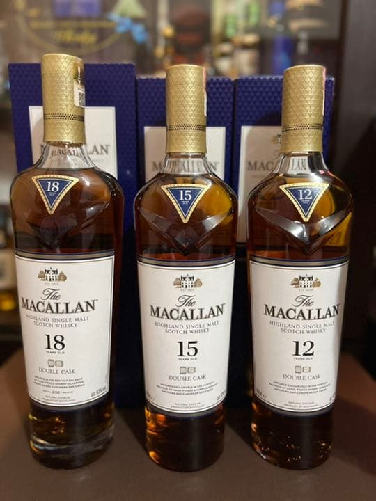 マッカランダブルカスク１８年．１５年．１２年