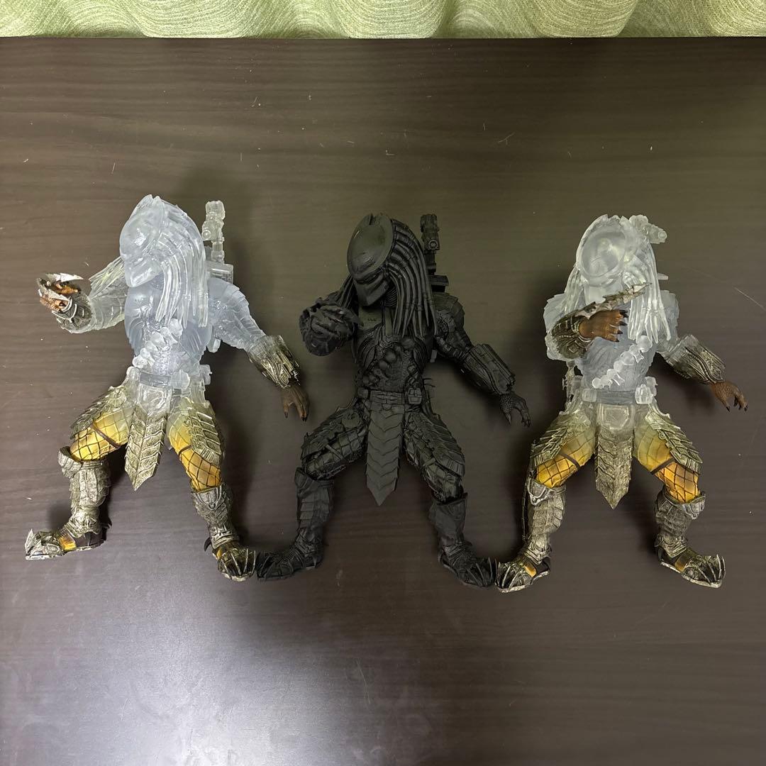 3体セット　AVP プレデター リアル フィギュア クリア　ブラック