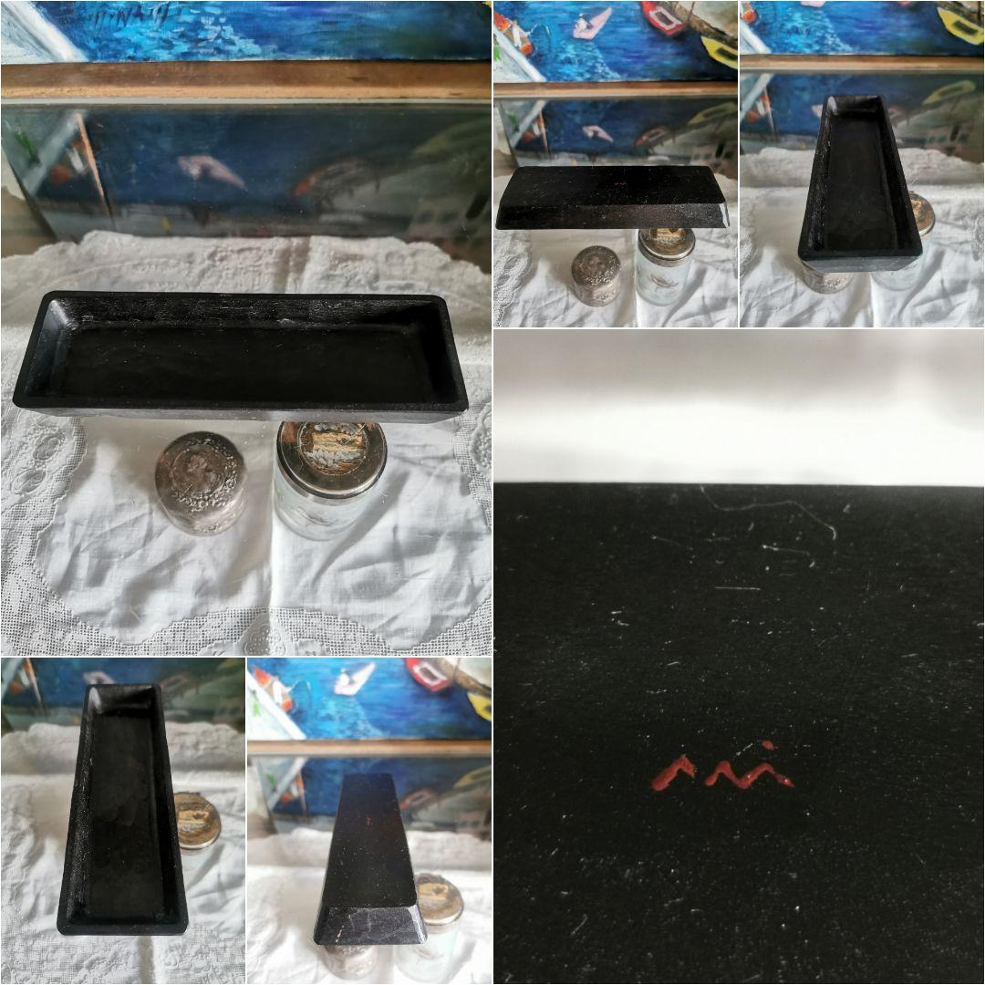 三谷龍二 黒漆 端正な細長深皿 角皿 木彫り漆塗り 美しいノミの目跡 作家物