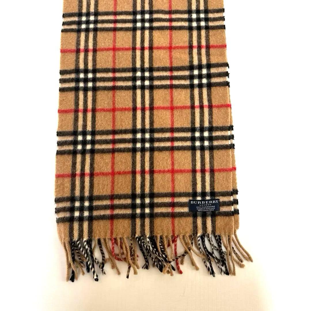 【新品未使用】BURBERRY チェック柄 カシミヤ100%マフラー　英国製