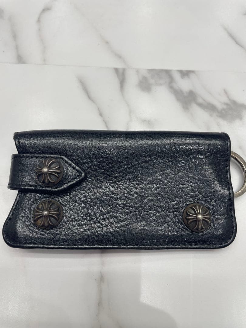 美品　クロムハーツ　レザーキーケース　ブラック