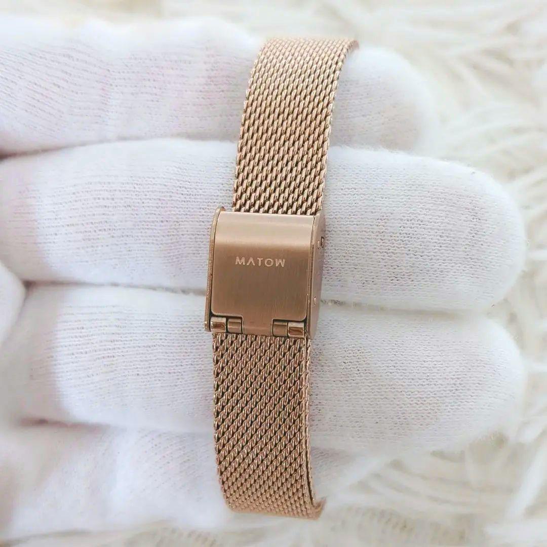 【稼働品】matow 腕時計 ゴールドメッシュ Tsukiシリーズ 朧月 マトウ