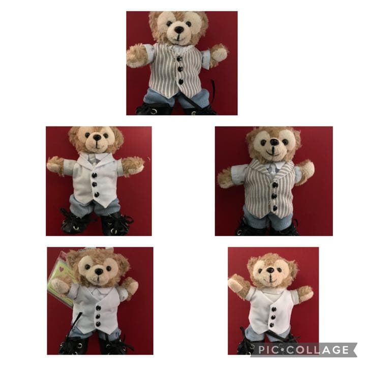 ダッフィー付き！5セット！着せ替えコスチューム 水色衣装 ぬいば お正月大特価