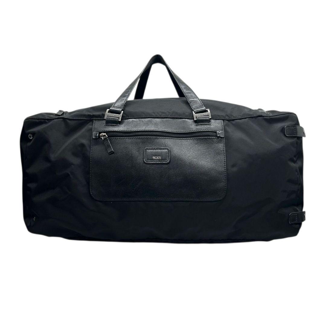 美品　トゥミ　ボストンバッグ　黒　ロゴプレート　2way　A4収納　ナイロン　x