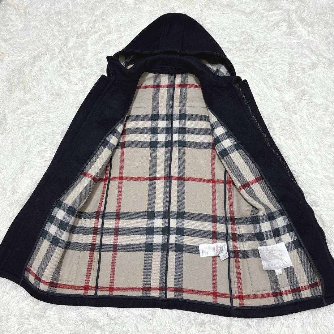 近年タグ☆ ウールダッフルコート　ネイビー　2way　14Y-164