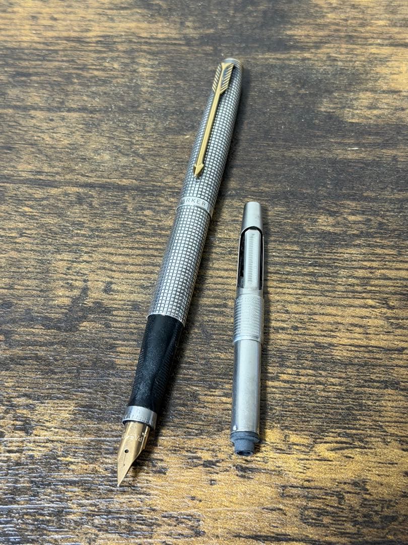初期　字幅63 パーカー　75 万年筆　スターリングシルバー　細字