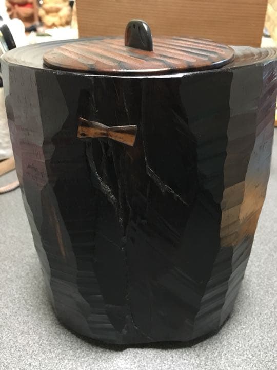 黒柿水指 茶道具 自信の1品 作家物お値下です。絶品です‼️‼️自慢のお品です。