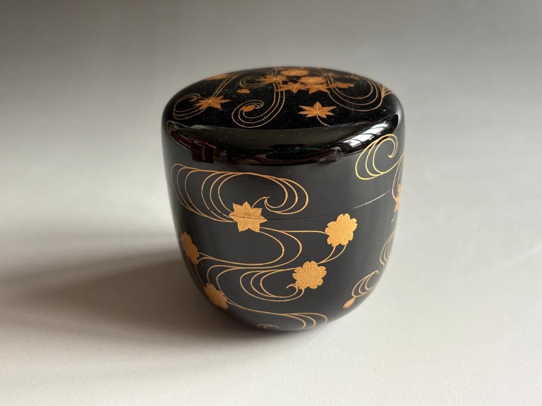 薄茶器　道場宗廣　雲錦蒔絵　内銀　大棗　尋牛斎書付　茶道具　表千家