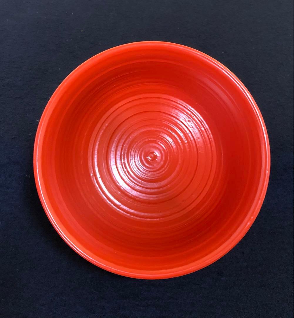 《R》洗朱挽目椀5客 多用椀 十時啓悦 木製漆器 略歴 共箱 251208お4