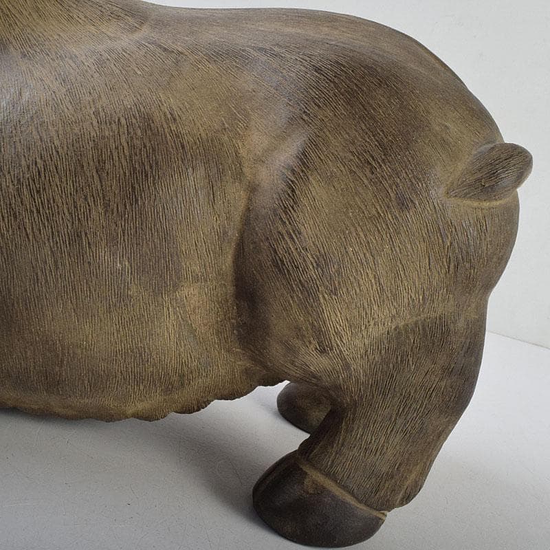 中国　古陶磁　陳鳴遠　朱泥　豚俑　陶俑　置物　V　9208AE