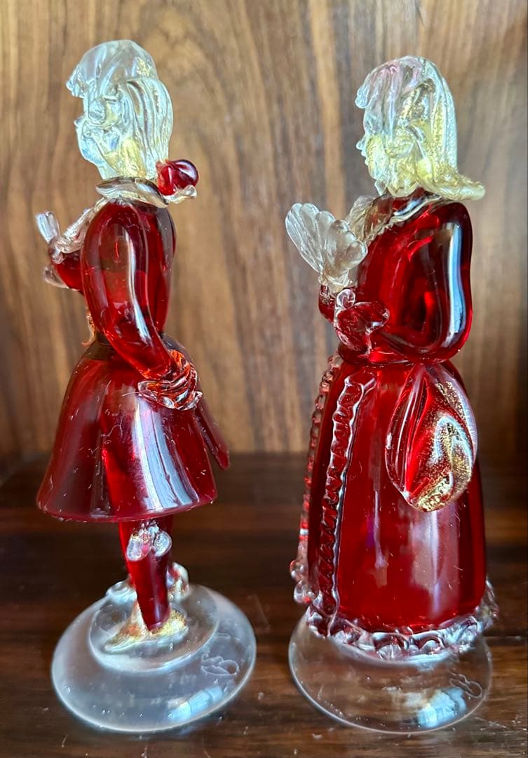 ベネチアングラス/男女フィギュリンセット