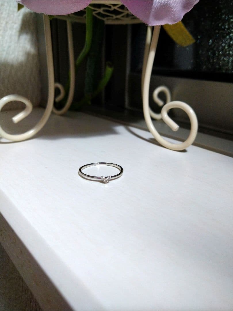 ｋ１０　ハートダイヤモンドリング 9,8号