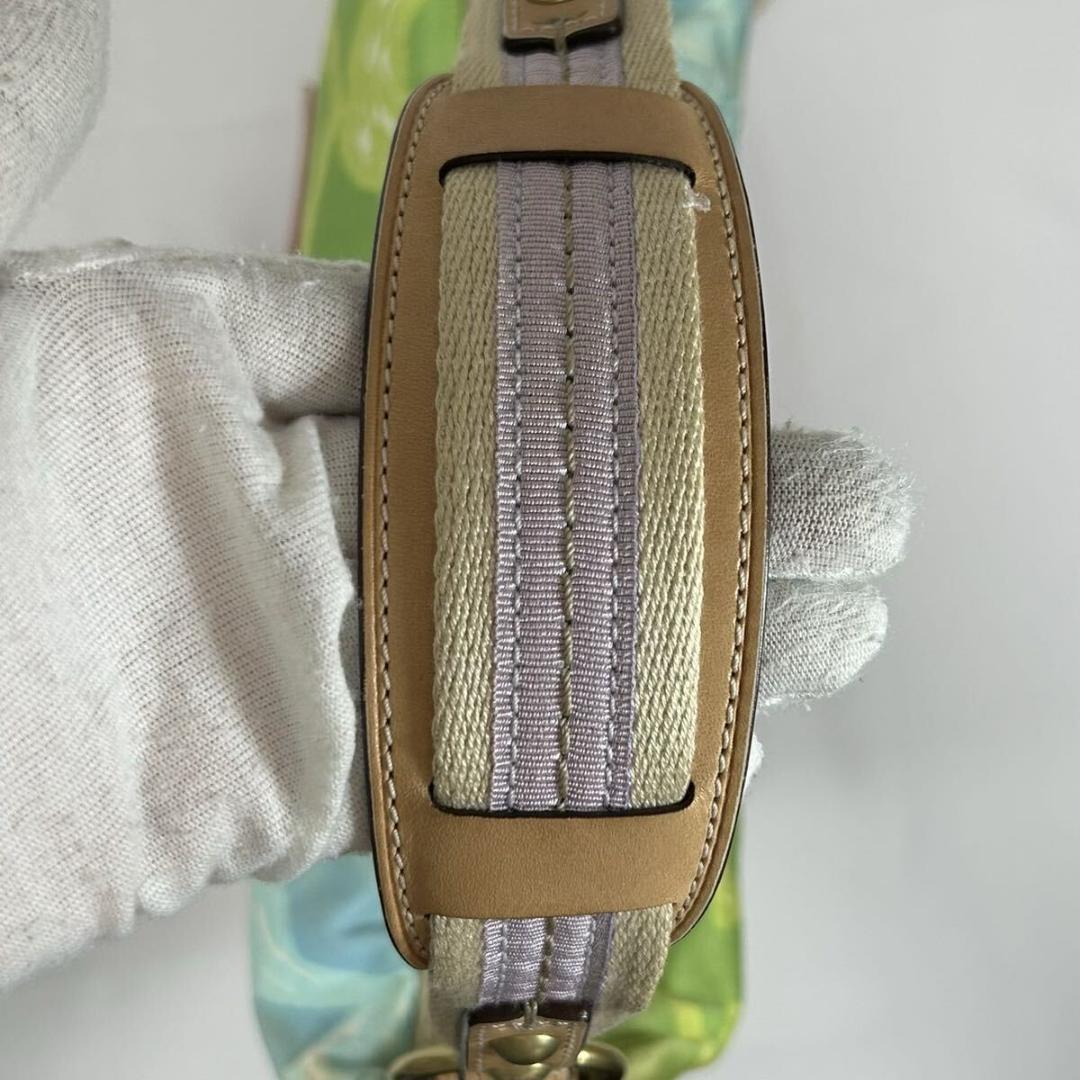 【美品】コーチ 374 ソーホー パッチワーク ワンハンドバッグ ナイロン