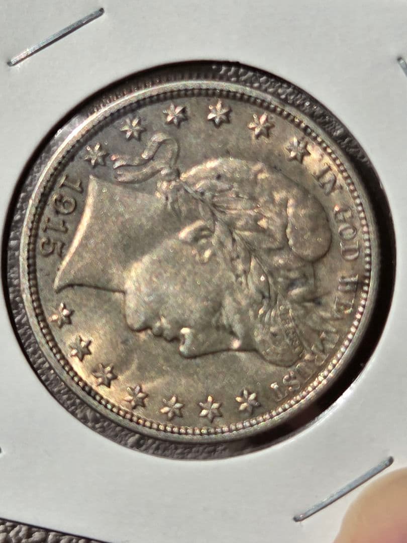 専用(稀少な状態)アメリカ合衆国　バーバー ハーフダラー銀貨　1915 D