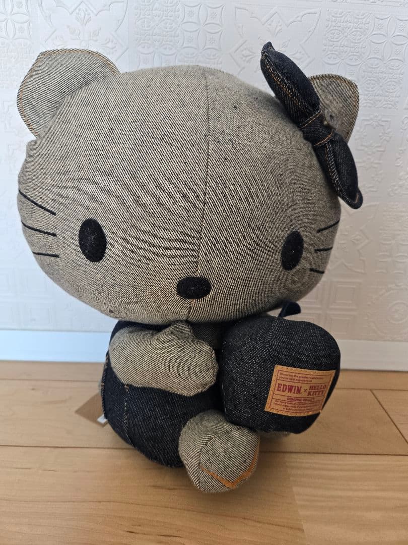 デニム ハローキティ ぬいぐるみ EDWIN　大