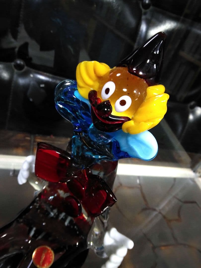 ムラーノガラス ガラス細工 イタリア製 ピエロ 道化師 ヴィンテージ 希少