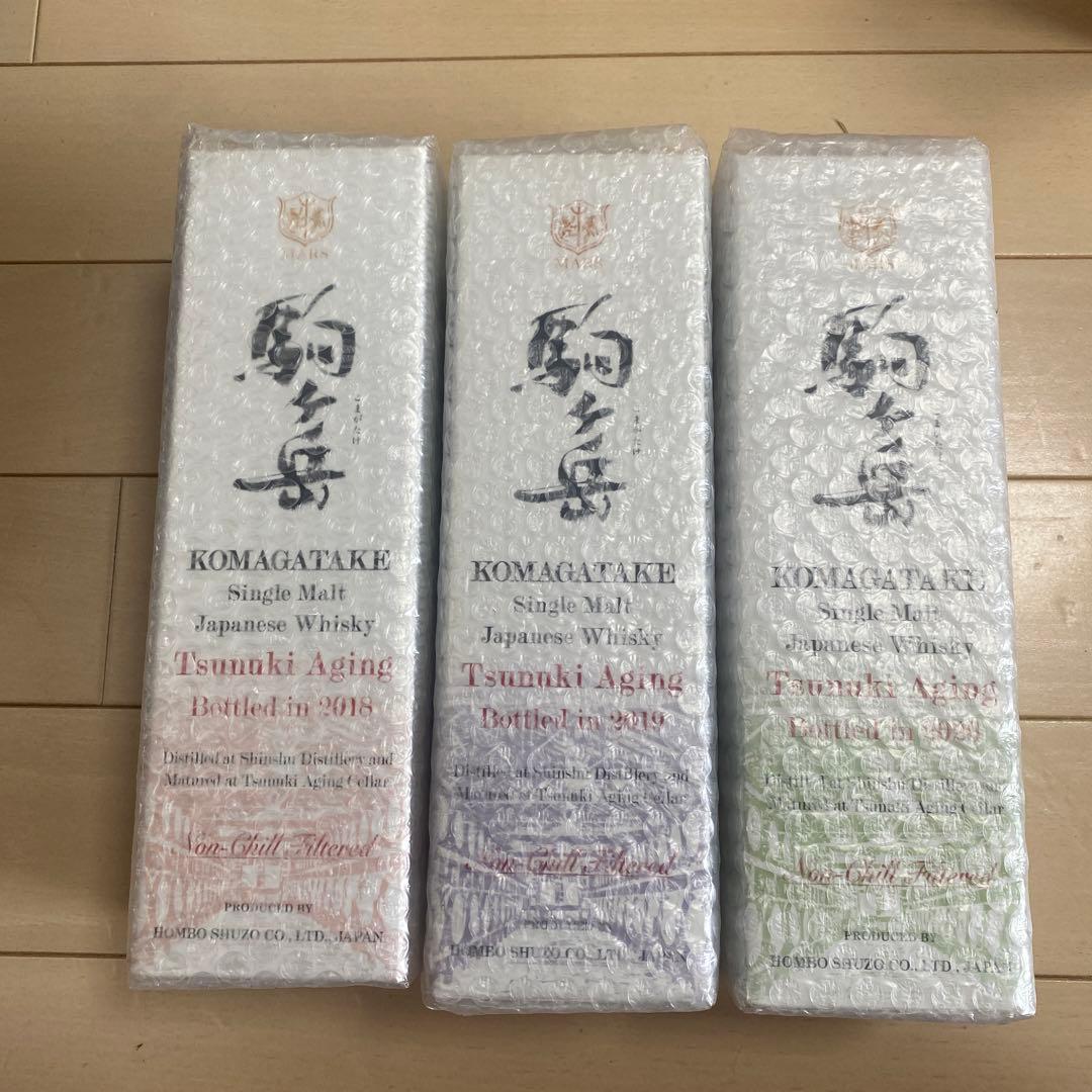 駒ヶ岳 津貫エイジング 2018.2019.2020ウイスキー