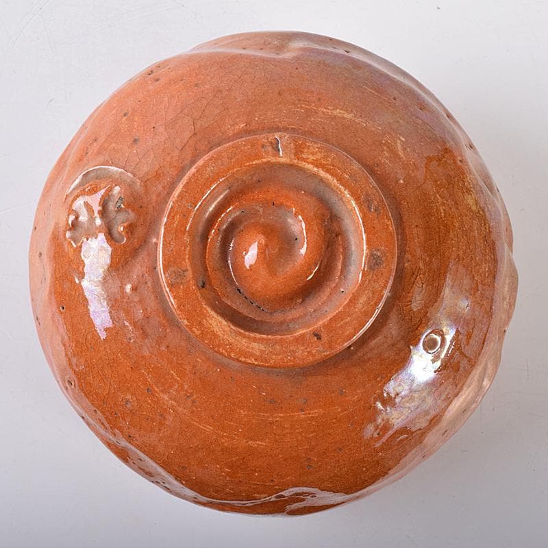 茶道具　楽焼　赤楽茶碗　合わせ箱　C　R7983