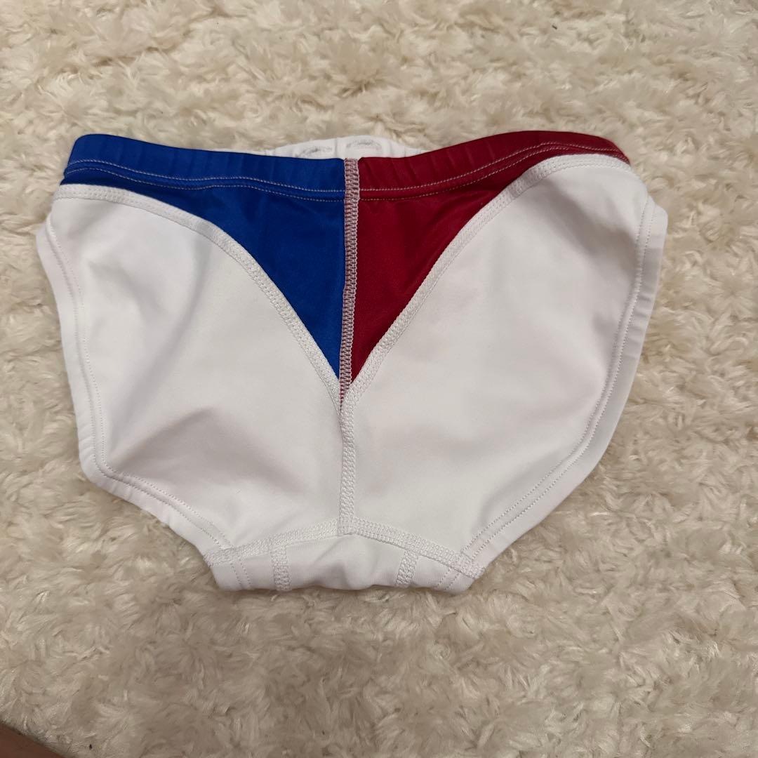 Mizuno 競泳用水着 ホワイト/レッド/ブルー