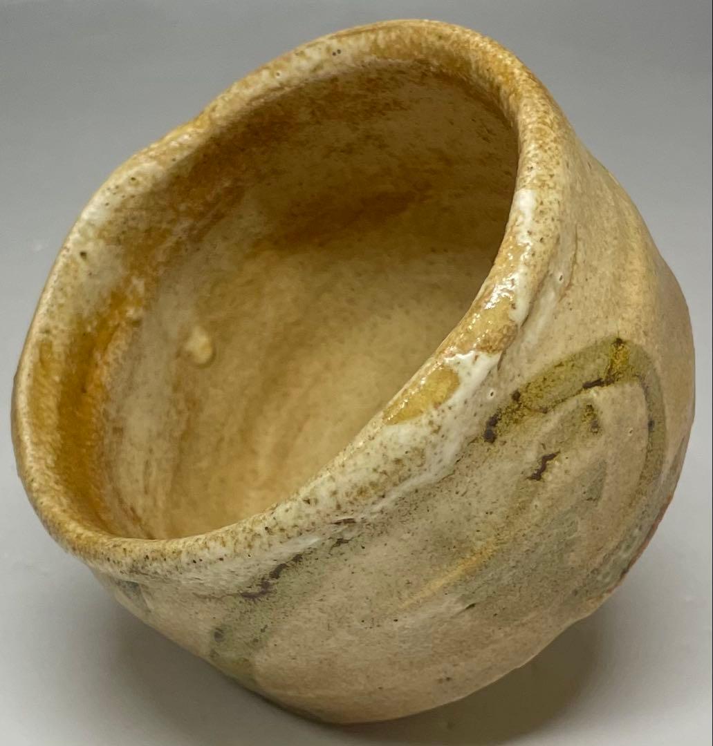 古瀬戸　桃山〜江戸初期　鉄絵筒盃　ぐい呑　美濃焼　箱付　y62