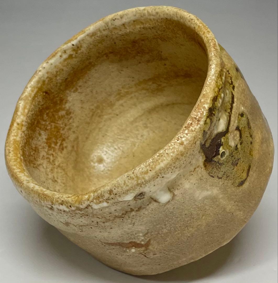 古瀬戸　桃山〜江戸初期　鉄絵筒盃　ぐい呑　美濃焼　箱付　y62