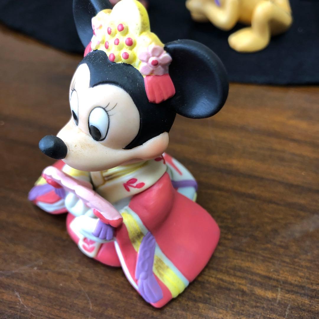 ミッキー&ミニー　3段お雛飾り人形(陶器)