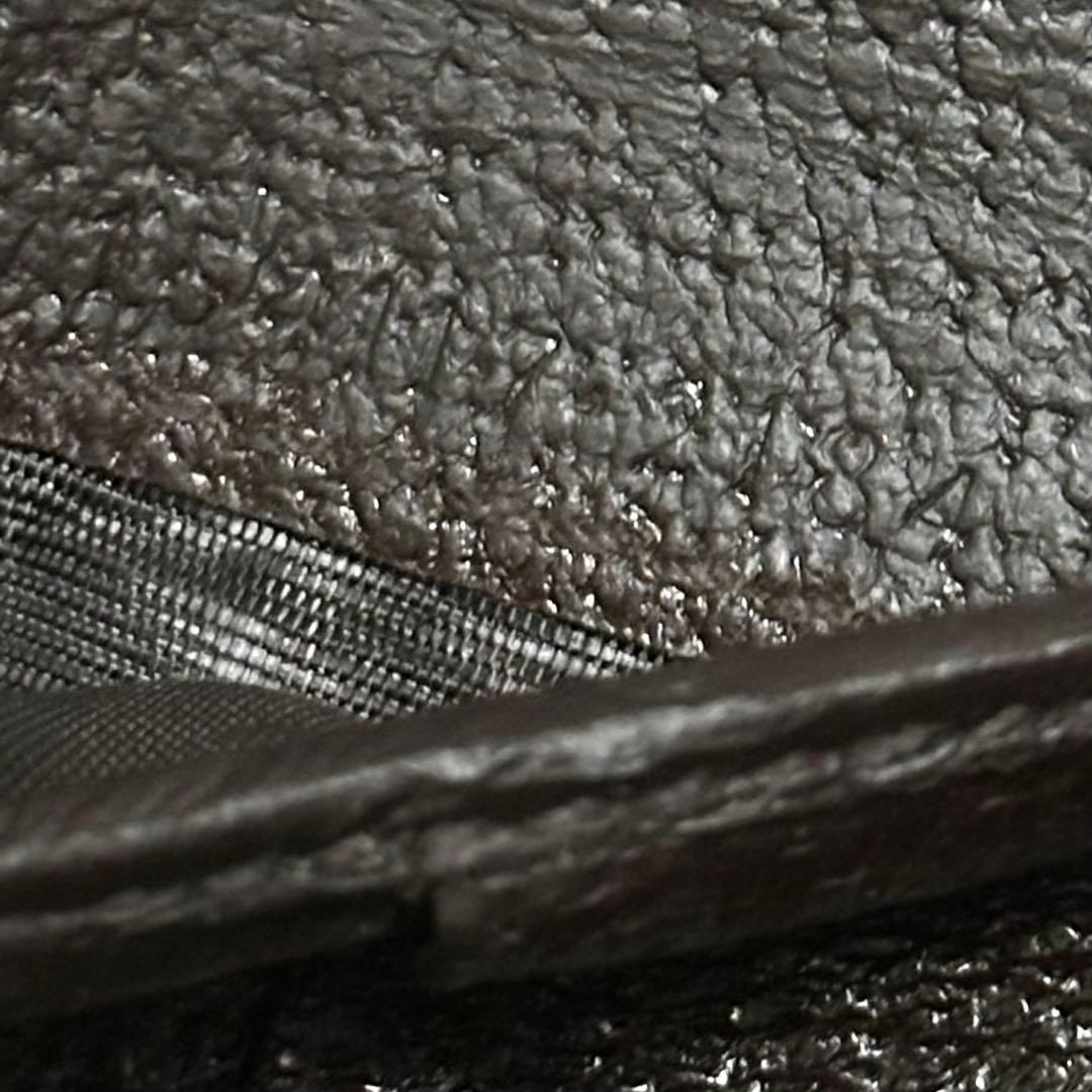 GUCCI グッチ　折り財布　キャンバスGG メタルロゴ　ブラウン　Wホック