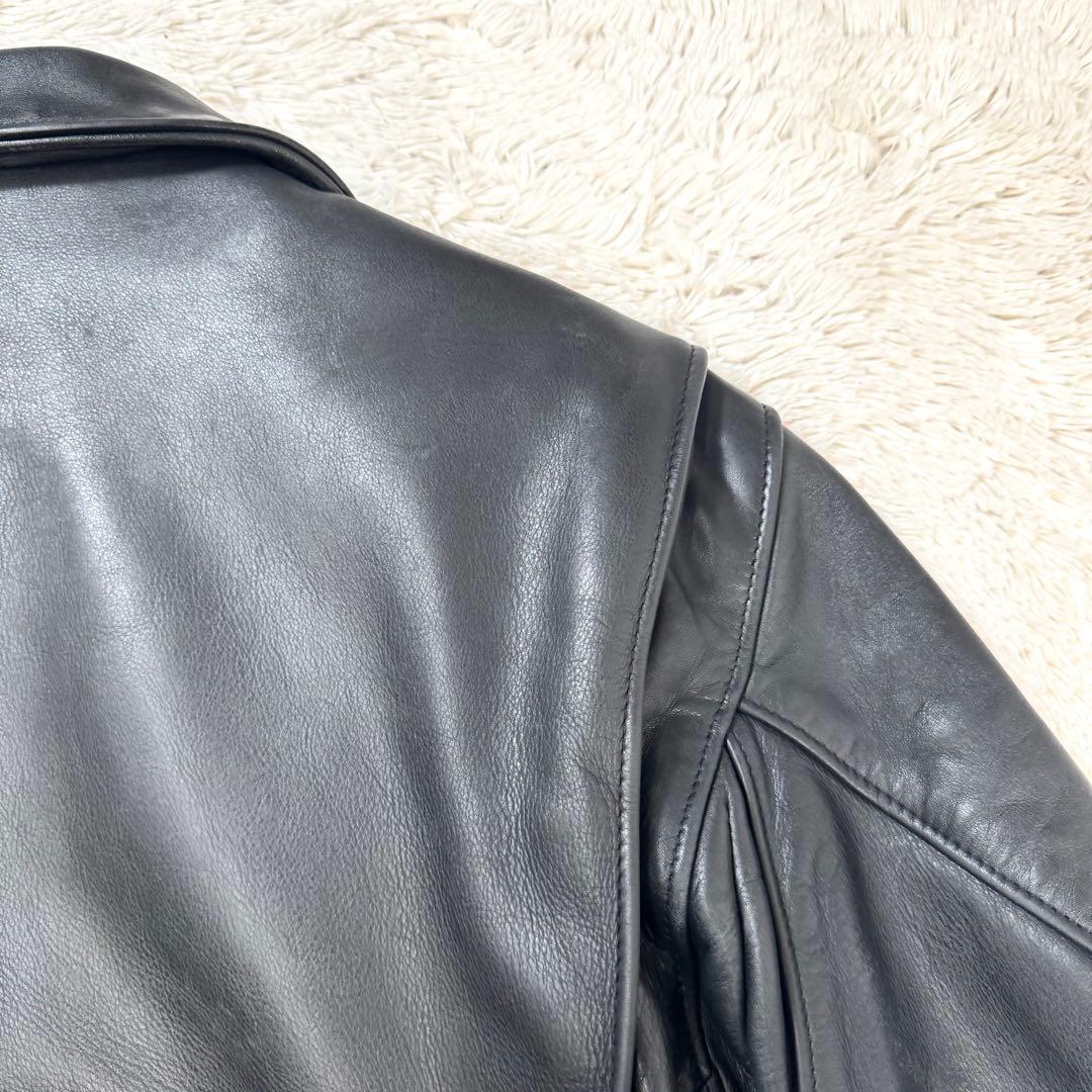 極美品 SCHOTT ライダース ジャケット ボア ライナー 643 牛革 40